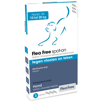 FLEA FREE Exil flea free spot-on 10 tot 20 kg - 1 st à 3 Pipetten