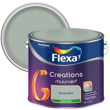 Flexa Creations - Muurverf Extra Mat - Early Dew- 2,5 liter Groen