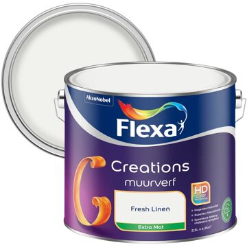 Flexa Creations - Muurverf Extra Mat - Fresh Linen - 2,5 liter Wit