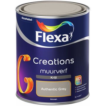 Flexa Creations - Muurverf Krijt - Authentic Grey - 1 liter