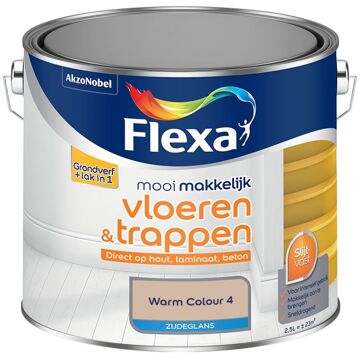 Flexa Mooi Makkelijk Vloeren & Trappen Zijdeglans - Warm Colour 4 - Meng - 2.5 Liter