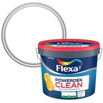 Flexa Powerdek - Clean - Reinigbare Muurverf - Wit - 10 L