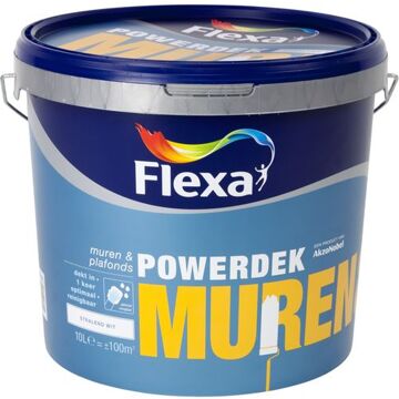 Flexa Powerdek Muren & Plafonds Muurverf - Stralend Wit - 10 liter