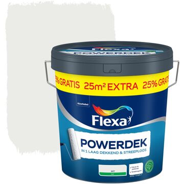 Flexa Powerdek Muurverf - Mat - Wit - 12,5l