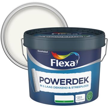 Flexa Powerdek Muurverf - Muren & Plafonds - Stralend Wit - 2,5 liter