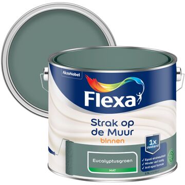 Flexa Strak Op De Muur Muurverf - Mat - Eucalyptusgroen - 2,5l