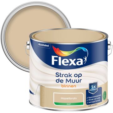Flexa Strak Op De Muur Muurverf - Mat - Hazelbruin - 2,5l