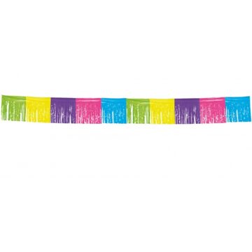 Franje slinger - gekleurd - 10 meter - plastic - feestslingers - slingers - versiering Multi