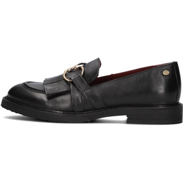 Fred de la Bretoniere Paris Loafer Zwart Leer Franje Fred De La Bretoniere , Black , Dames - 38 Eu,40 EU