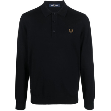 Fred Perry Blauw Logo-Geborduurd Poloshirt Fred Perry , Blue , Heren - M