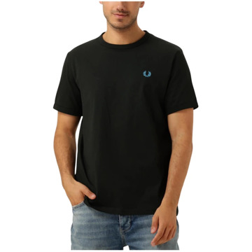 Fred Perry Groen Ringer T-shirt voor heren Fred Perry , Black , Heren - 2Xl,Xl,L,M,S