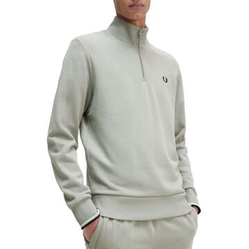 Fred Perry Half Zip Sweatshirt - Grijs Sweatshirt - L