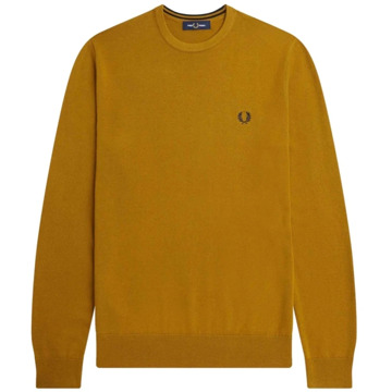 Fred Perry Klassieke Crew Neck Jumper Fred Perry , Brown , Heren - 2Xl,Xl,L,S,Xs