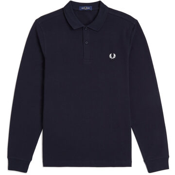 Fred Perry LS Plain Polo Heren navy - M