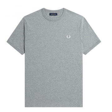 Fred Perry Ringer T-Shirt - Grijs T-Shirt - L