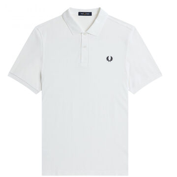 Fred Perry Slim fit polo van piqué katoen Wit