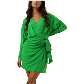 Freebird Groene Draped Mini Jurk Freebird , Green , Dames - L,Xs