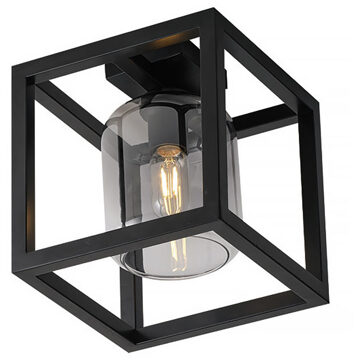 Freelight Dentro Plafondlamp Smoke Zwart 1 Lichts 25cm
