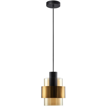 Freelight Hanglamp Chiasso 1 lichts Ø 14 cm zwart goud