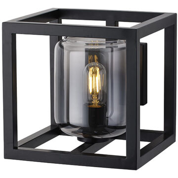 Freelight Wandlamp Dentro B 26 cm rook glas zwart