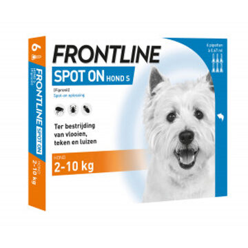 Frontline Spot On S - Teken en vlooienpipet - 3 pipetten - 2-10 kg
