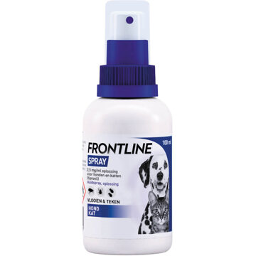 Frontline Spray Anti vlooienmiddel en tekenmiddel - Hond en Kat - 100 ml