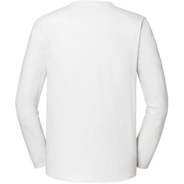 Fruit of the Loom Heren iconic 195 premium ringspun cotton t-shirt met lange mouwen Wit - S