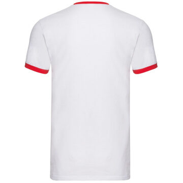 Fruit of the Loom Heren ringer t-shirt Wit - XXXL