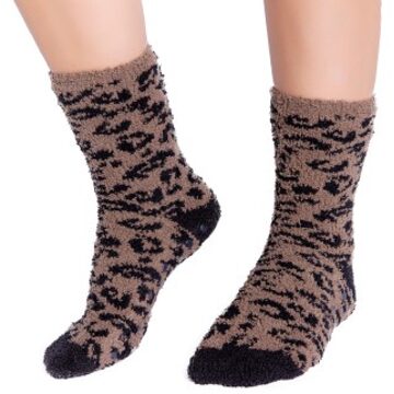 Fun Print Cozy Socks Versch.kleure/Patroon,Wit - One Size