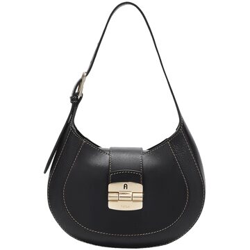 FURLA Club 2 S Hobo nero Damestas Zwart - H 18 x B 23 x D 6