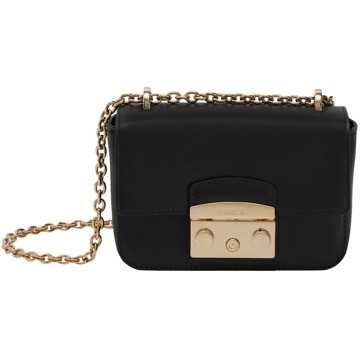 FURLA Mini Crossbody met Gestructureerd Ontwerp Furla , Black , Dames - ONE Size