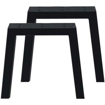Furniture Legs Europe Set zwarte trapezium tafelpoten 40 cm (koker 10 x 4)