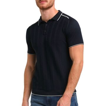 Gabbiano Knitwear Polo Heren donkerblauw - wit - S