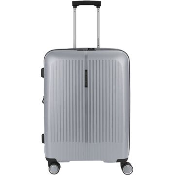 Gabol Brooklyn Medium Trolley Expandable silver hardcase koffer Zilver - H 65 x B 45 x D 27 cm