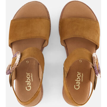 Gabor Sandalen Plat Cognac - 38