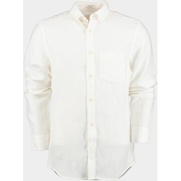 Gant Casual hemd lange mouw linen shirt 3240102/110 Wit - XL