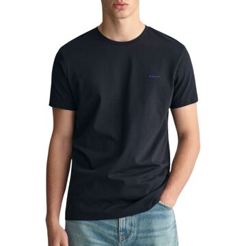 Gant Contrast Logo Shirt Heren zwart