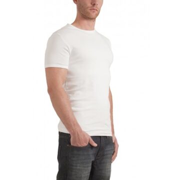 Garage 301 - T-shirt 1-pack Semi Body Fit Ronde Hals Wit - 3XL