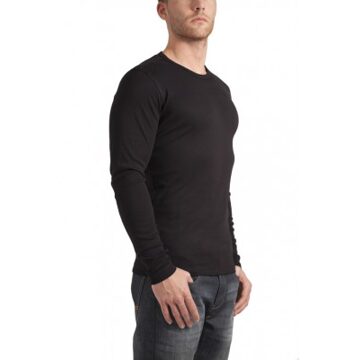 Garage 303 - T-shirt 1-pack Semi Body Fit Long Sleeve R-Hals Zwart - S