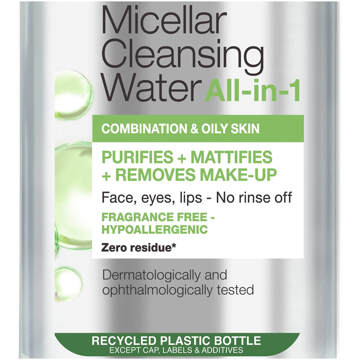 Garnier Micellar Water Facial Cleanser Combination Skin 400ml Duo Pack