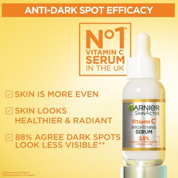 Garnier Vitamin C Day and Night Serum Set for Face, Anti-Dark Spots and Brightening 30ml