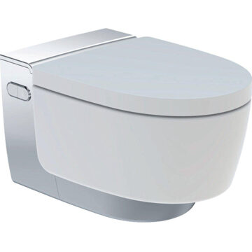 Geberit AquaClean Mera Classic douche wc met decorplaat, wit/chroom