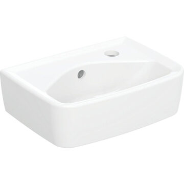 Geberit Bastia Fontein Square - 35x25cm - kraangat - overloop - wit 502.661.01.1 Wit glans