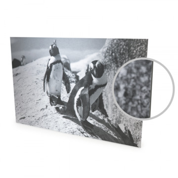 Geborsteld aluminium drukken