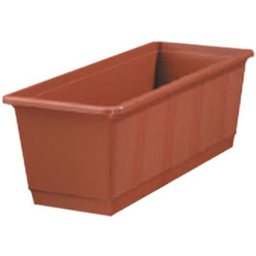 Geli Plantenbak - terracotta - rechthoekig - 40 x 17,5 x 14,5 cm - Plantenbakken Bruin