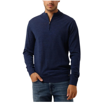 Gentiluomo Blauwe Stijlvolle Trui voor Mannen Gentiluomo , Blue , Heren - Xl,M,S