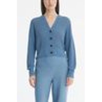 Geribde cardigan Steel blue - ONE SIZE,