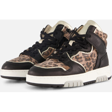GIGA Leopard Sneakers zwart Leer - 28,29,30,31,32,33,34,35