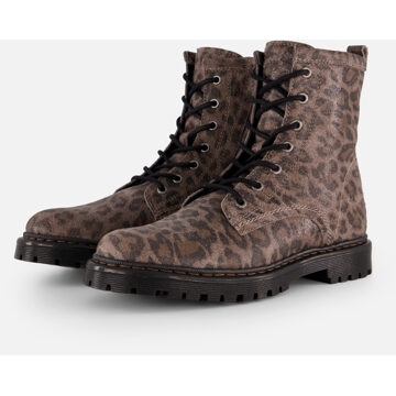GIGA Leopard Veterboots bruin Leer - 34,35,36,37,38
