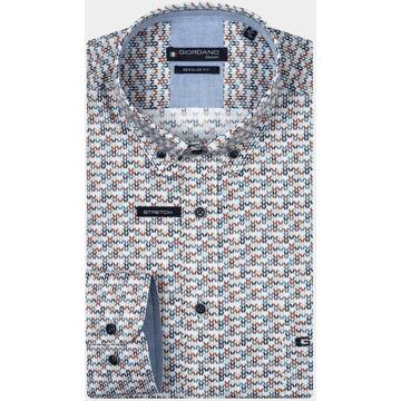 Giordano Casual hemd lange mouw ivy 427015/60 Blauw - XXL